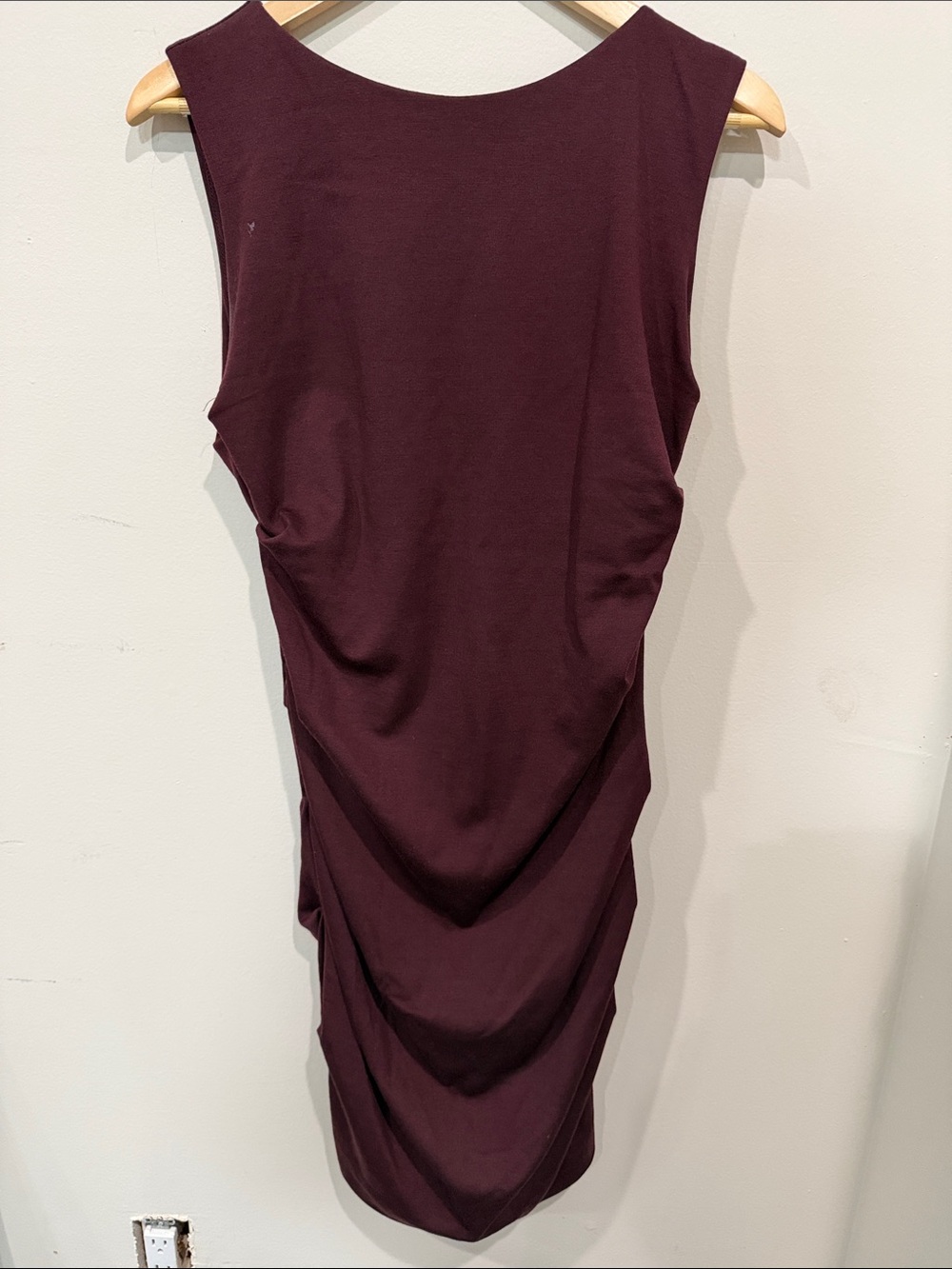 Nicole Miller Sleeveless Midi Dress in Deep Plum
